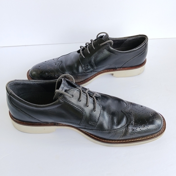 Ecco Black Leather Wingtip Biarritz Brogue Derby main image 7